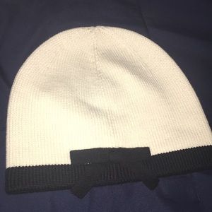 Black and white Kate Spade beanie